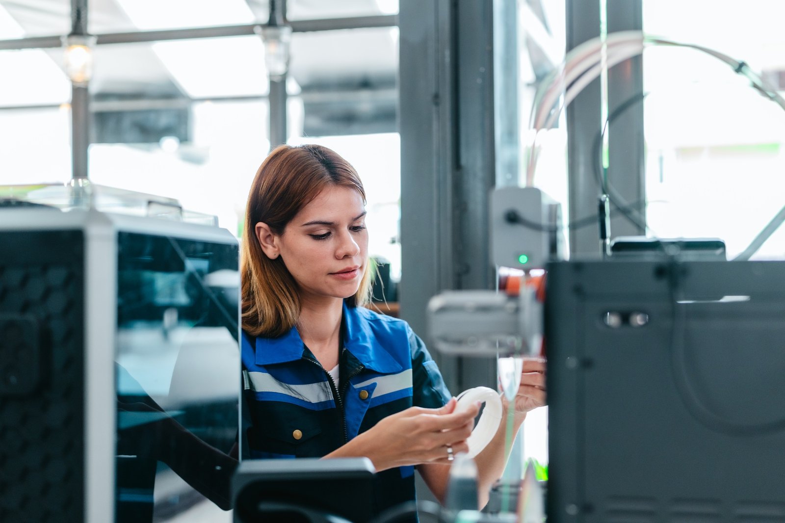 Certified HVAC technician using cutting-edge technology