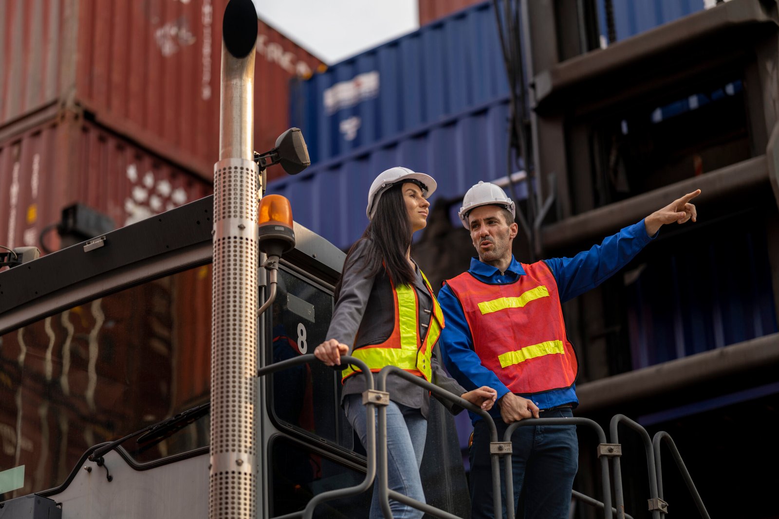 Professional shipping and logistics workers