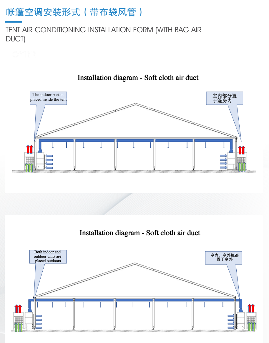 Professional tent air conditioner installation