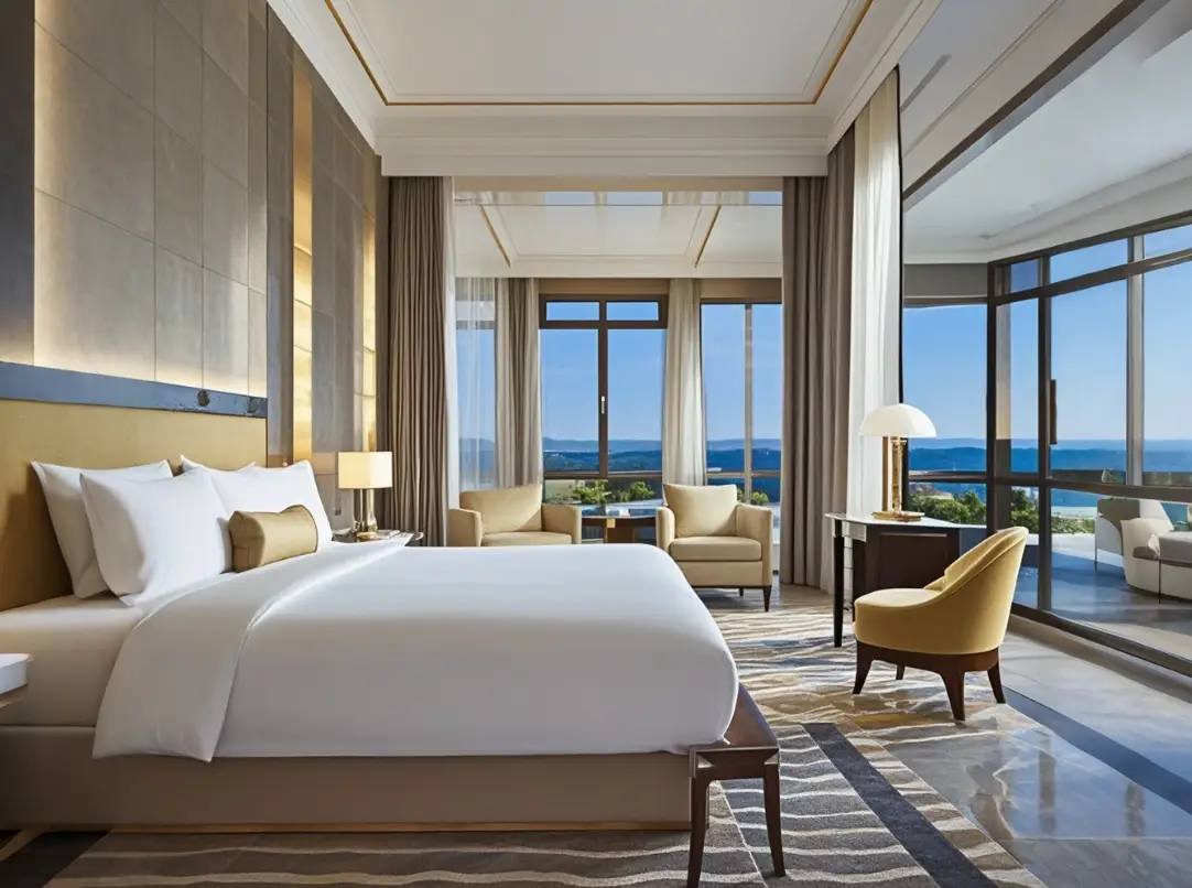 Whisper-quiet fan coil terminal units in a luxury hotel lobby