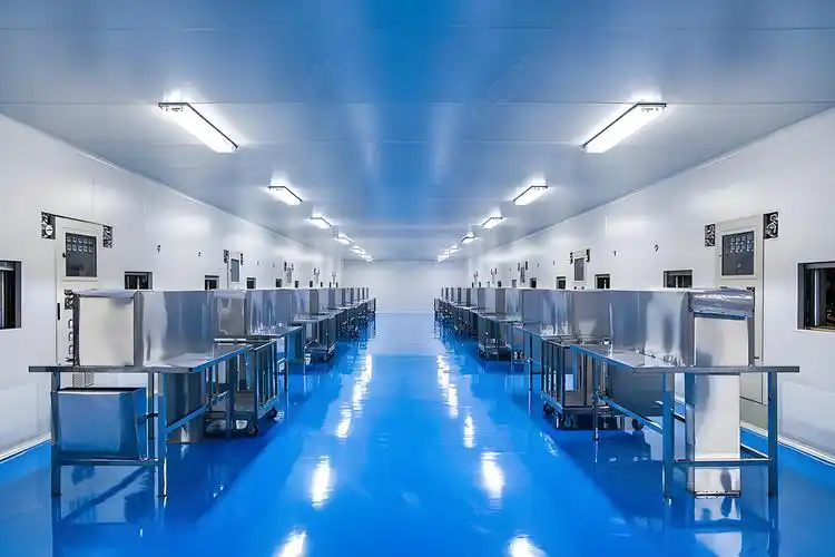 Hygienic HVAC climate control in a food processing production line