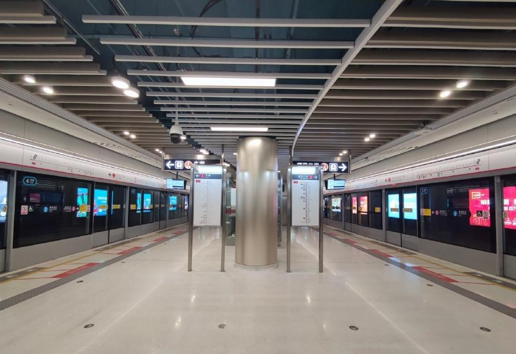 HVAC ventilation system installed in a modern metro station platform