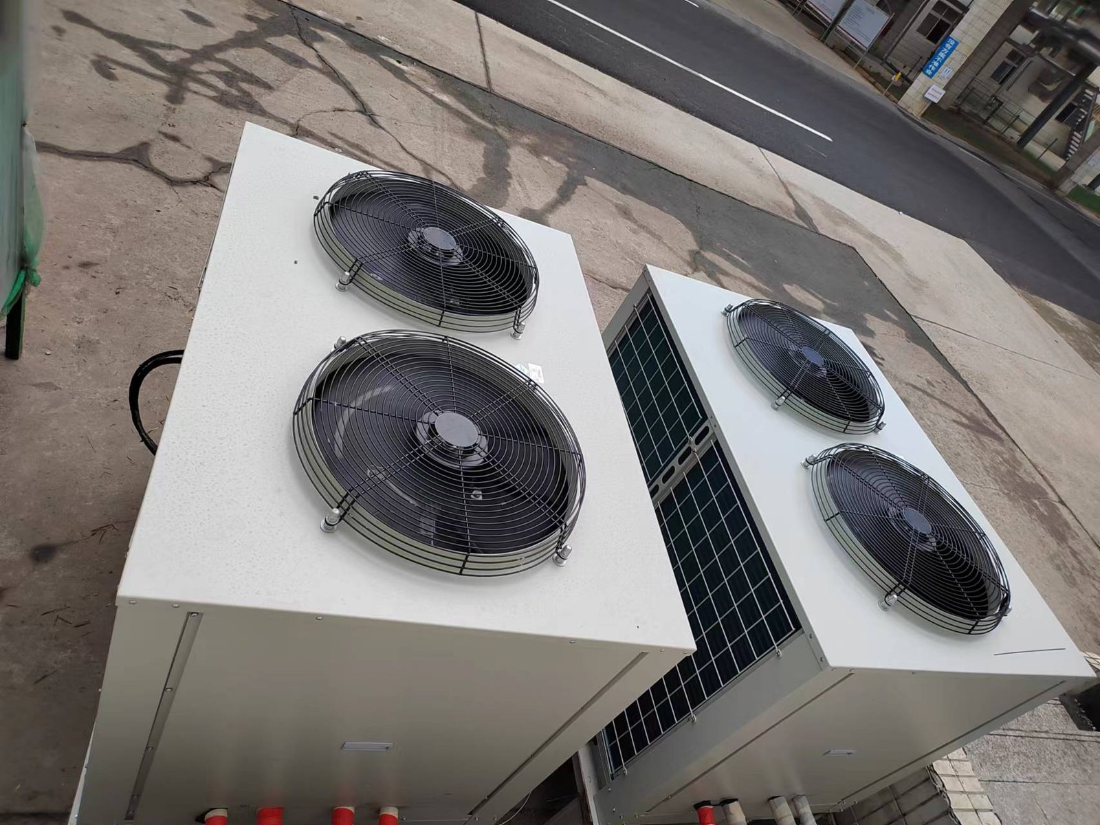 HVAC maintenance technician servicing and inspecting equipment