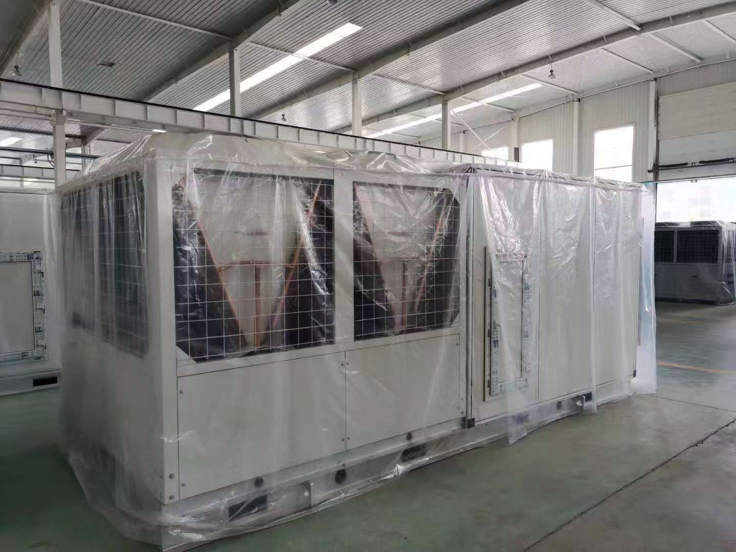 HVAC ductwork system — metal air ducts behind ceiling