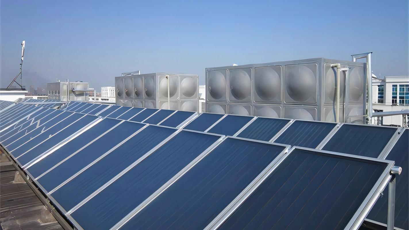Modern commercial building with energy-efficient HVAC systems